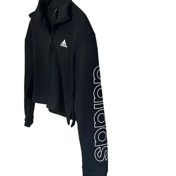 Adidas cropped quarter zip size small - Picture 3 of 5